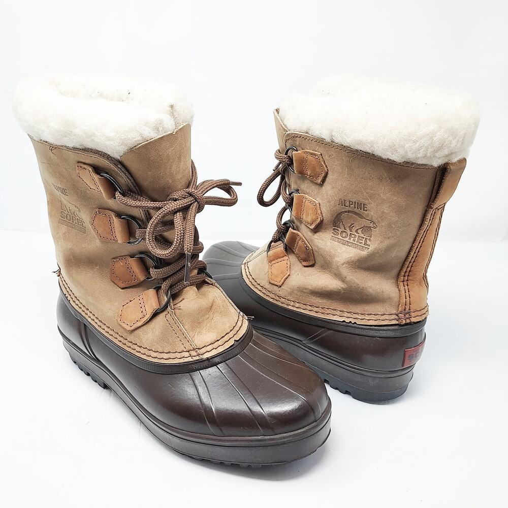 Alphine Sorel Tan Lined Boots Size 7